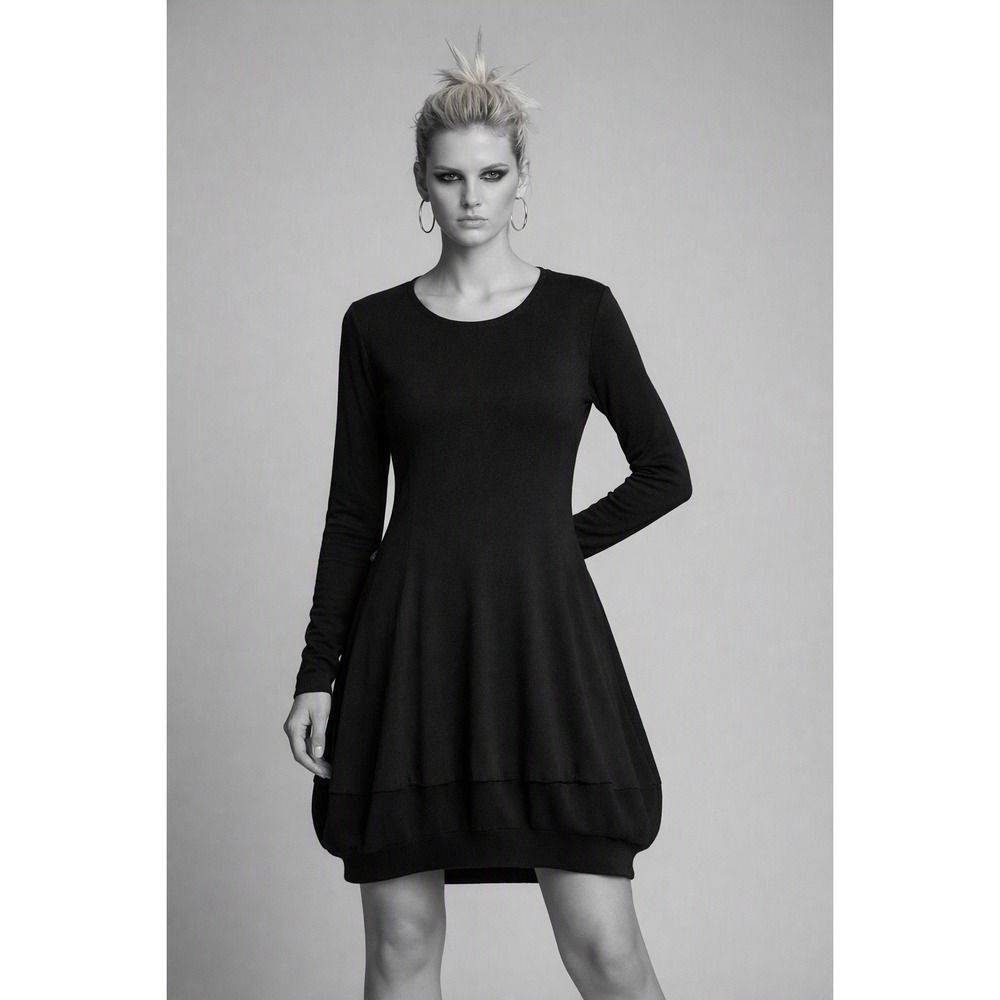 Rundholz Black Label Lantern Dress Size M Jersey Bubble Hem AvantGarde Tiered